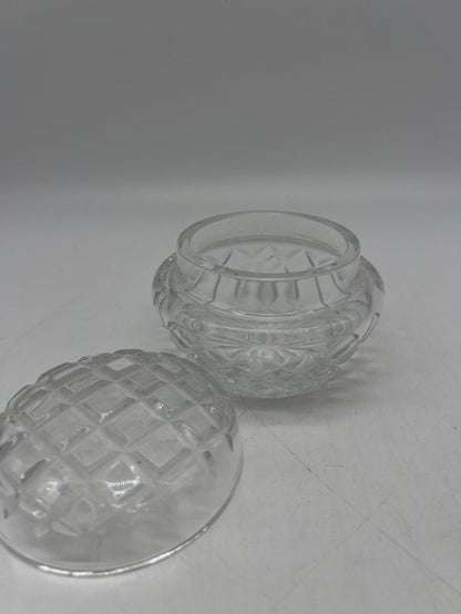 CUT GLASS LIDDED BOX