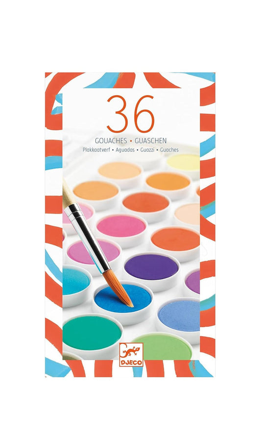 Djeco 36 Gouache Colour Paint Palette