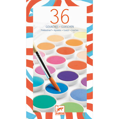 Djeco 36 Gouache Colour Paint Palette