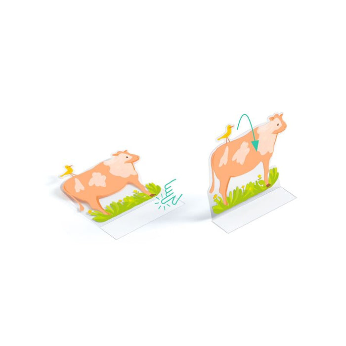 Djeco 80 piece 3D Lift-Up Sticker Playset - Farm