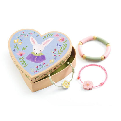 Djeco Cecile's 3 Bracelets in Heart Shaped Box