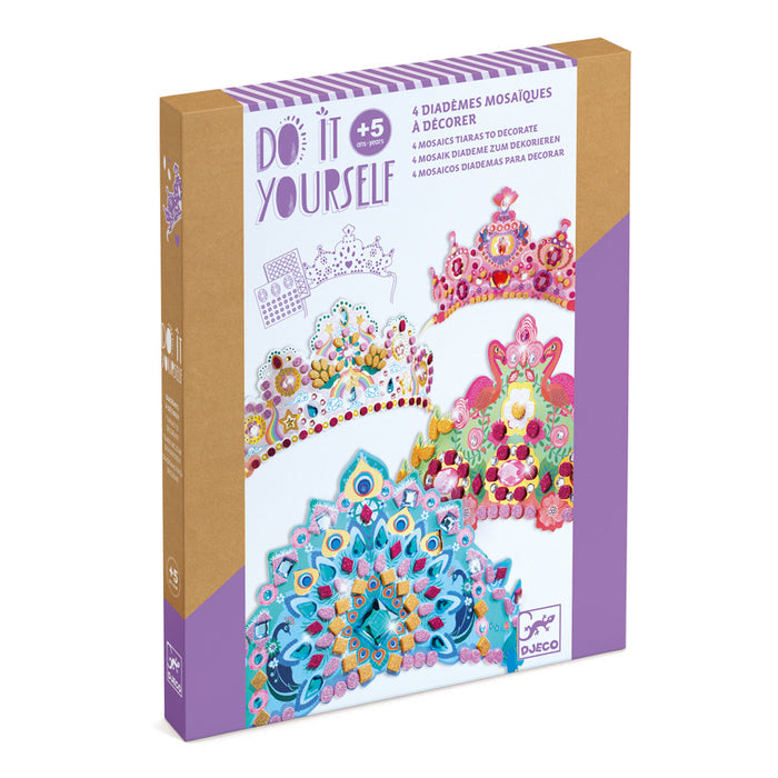Djeco Do It Yourself Princess Tiaras Mosaic Stickers Kit
