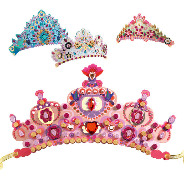 Djeco Do It Yourself Princess Tiaras Mosaic Stickers Kit