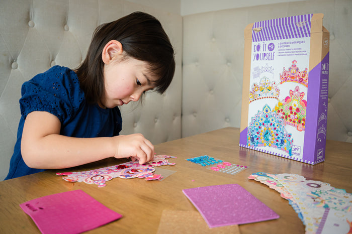 Djeco Do It Yourself Princess Tiaras Mosaic Stickers Kit