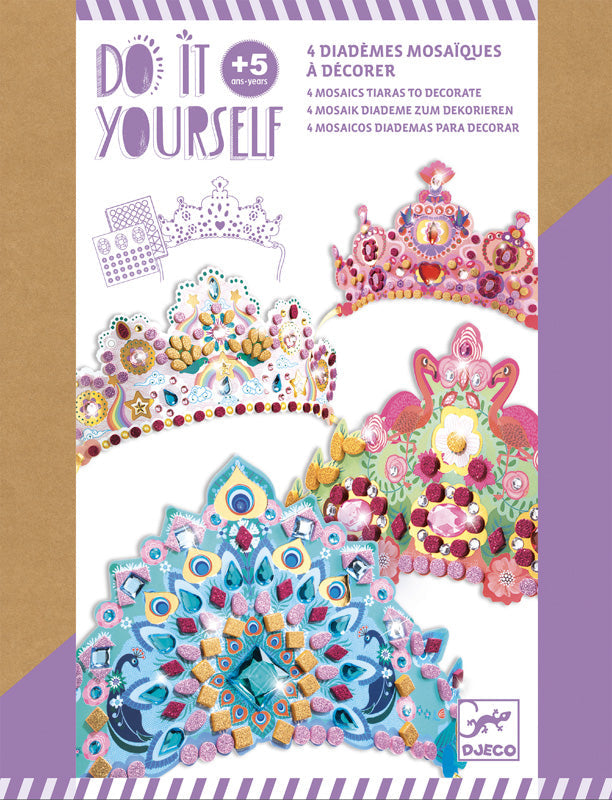 Djeco Do It Yourself Princess Tiaras Mosaic Stickers Kit