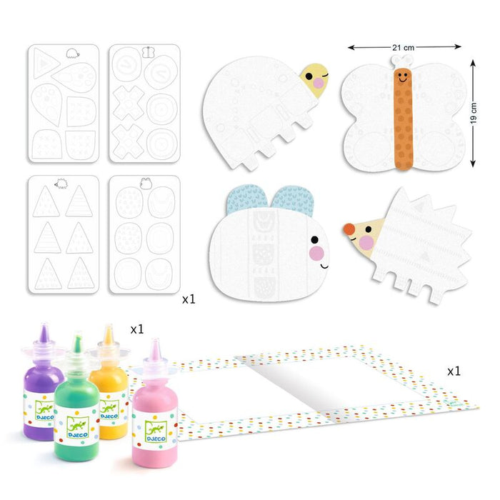 Djeco Small Forms Magic Finger Painting Set