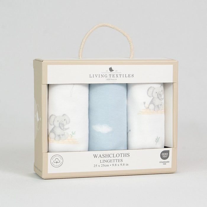 Elephant Playtime 3pk Washcloth Gift Set