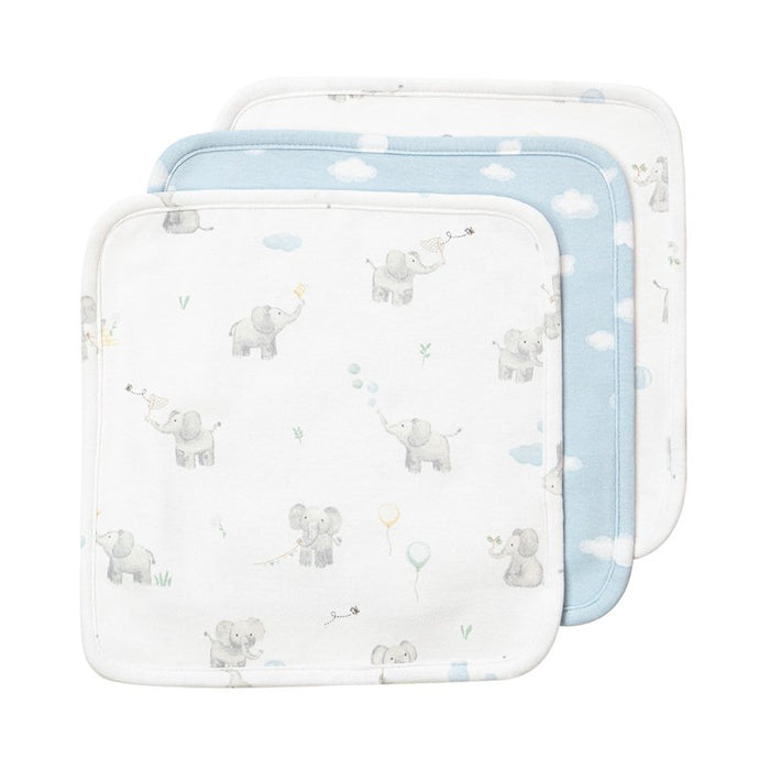Elephant Playtime 3pk Washcloth Gift Set
