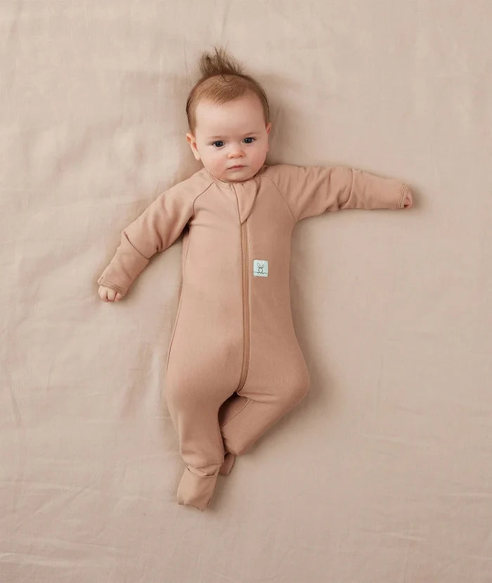 ergoPouch Layer | Long Sleeve Zip Bodysuit 1.0 TOG - Latte