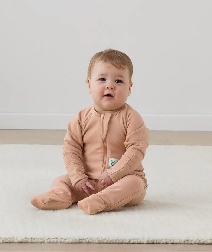 ergoPouch Layer | Long Sleeve Zip Bodysuit 1.0 TOG - Latte
