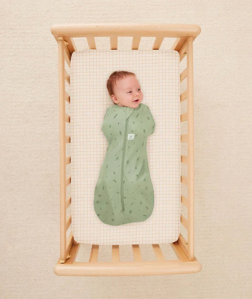 ergoPouch Organic Fitted Bassinet Sheet - Caramel Grid