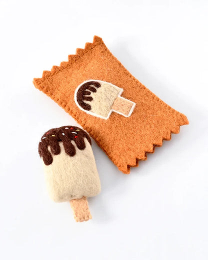 Felt Ice Cream Popsicle Toy With Wrapper