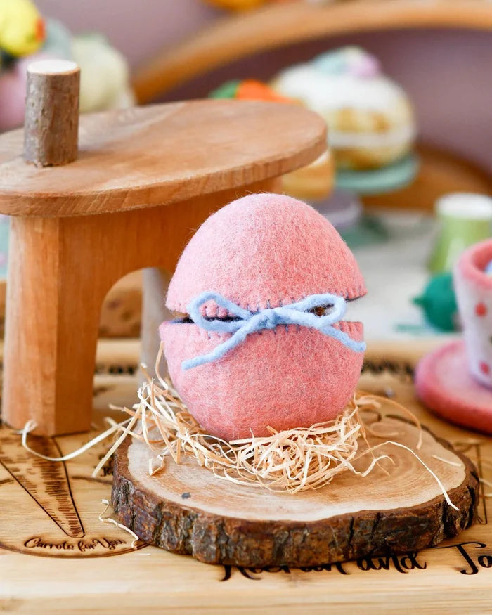 Felt Surprise Egg - with Hen Inside