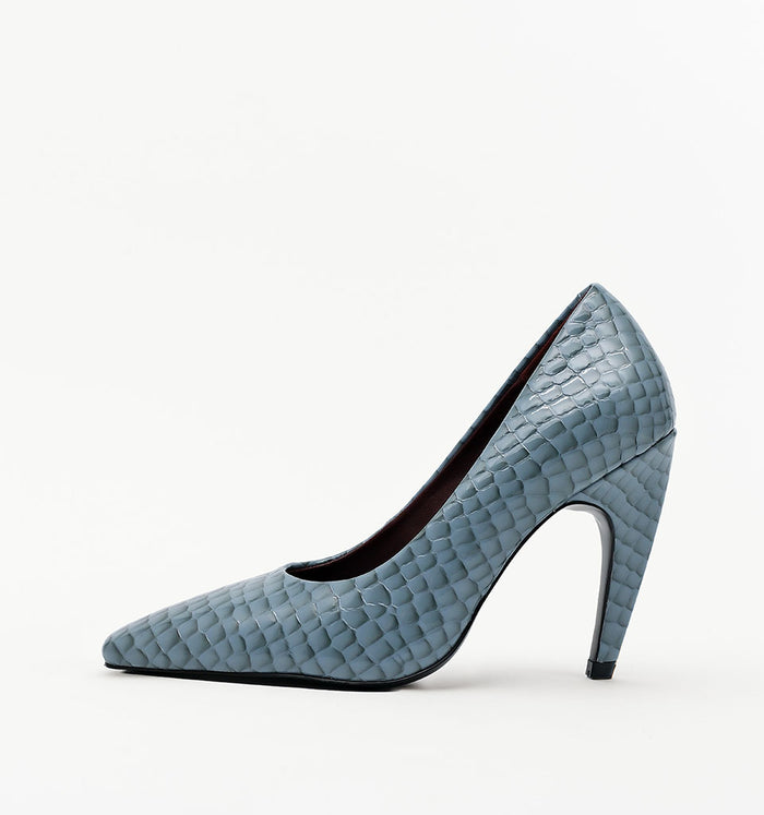 Denim Patent Croc / 35