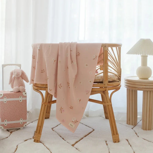 Fox & Fallow Cotton Blanket - Dusty Roses