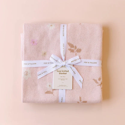Fox & Fallow Cotton Blanket - Dusty Roses