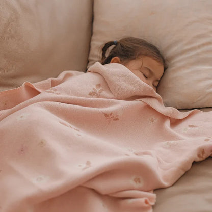 Fox & Fallow Cotton Blanket - Dusty Roses