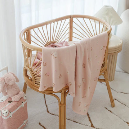 Fox & Fallow Cotton Blanket - Dusty Roses