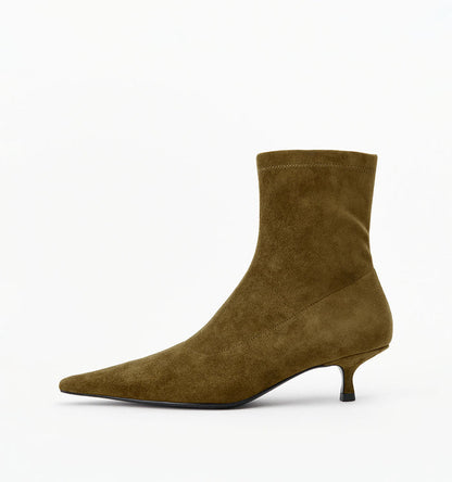 Khaki Stretch Suede / 35