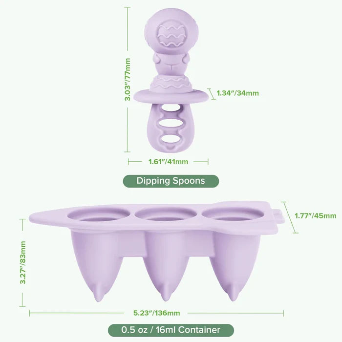 Haakaa Silicone Astronaut Ice Pop Mould Set - Lavender