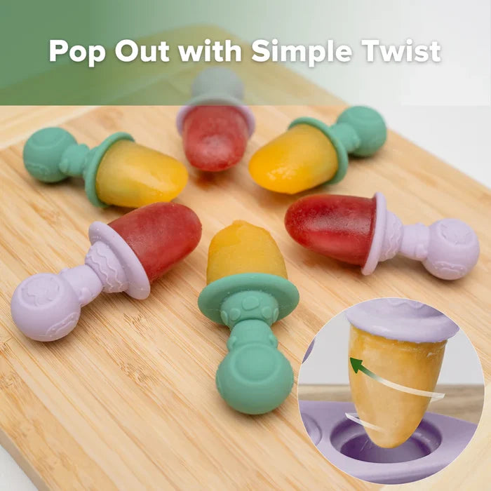 Haakaa Silicone Astronaut Ice Pop Mould Set - Pea Green