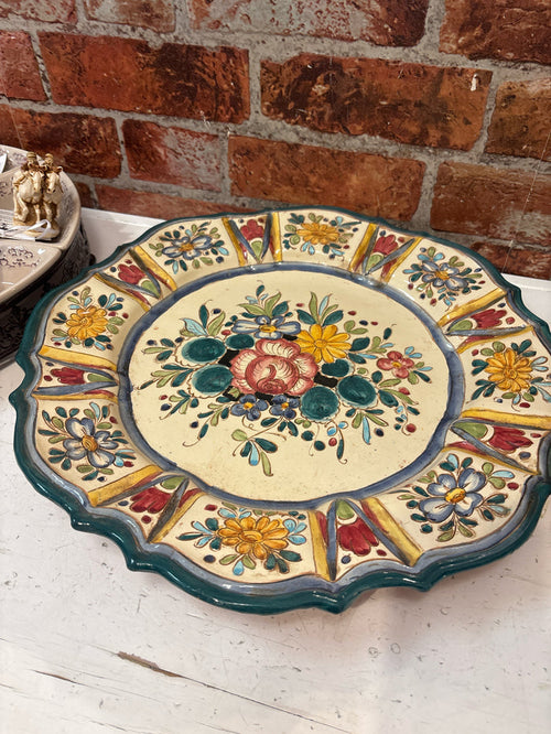 ITALIAN FLORAL WALL PLATE