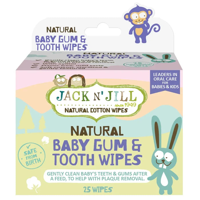 Jack N' Jill Natural Baby Gum & Tooth Wipes - 25 Pack