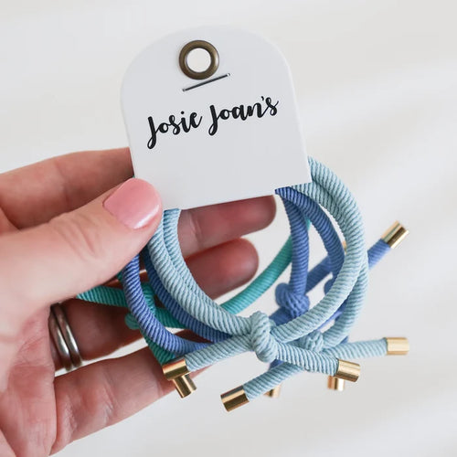 Josie Joan's Hair Tie Essentials Set of 5 | Pastel Blue