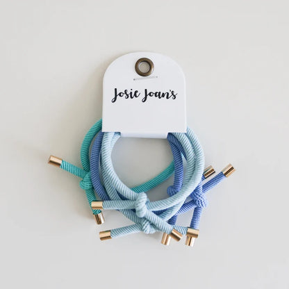Josie Joan's Hair Tie Essentials Set of 5 | Pastel Blue