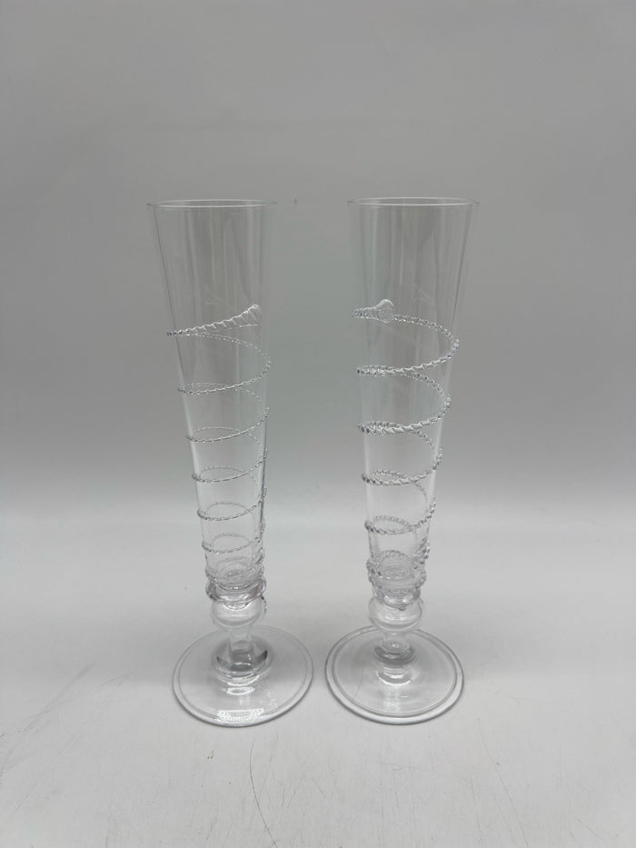 JULISKA SET OF 2 CHAMPAGNE FLUTES