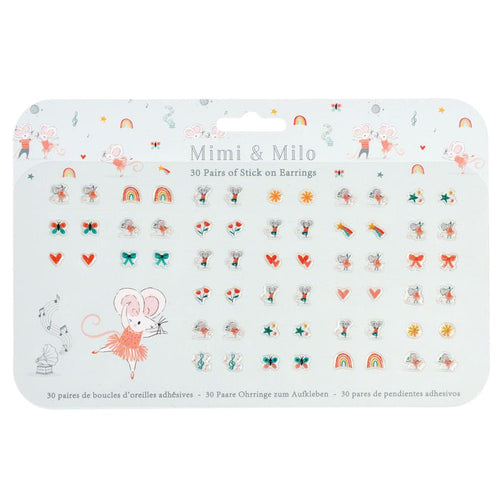 Kids Stick-On Earrings - Mimi and Milo