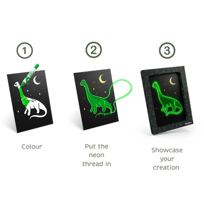 KIDYNEON Kit for Illuminated Wall Decoration - Dino