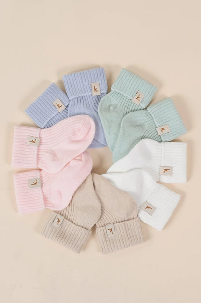 Kiin Cotton Ribbed Baby Socks - Blue