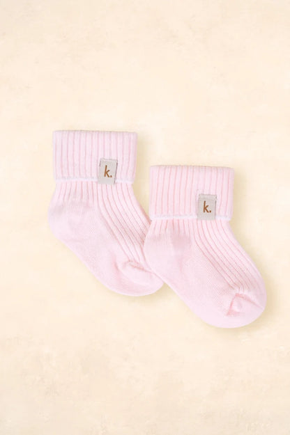 Kiin Cotton Ribbed Baby Socks - Pink