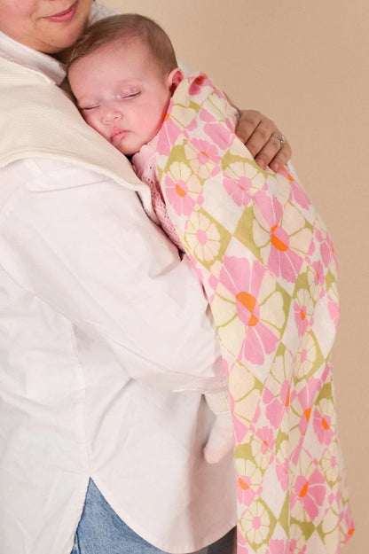 Kiin Organic Bamboo Cotton Muslin Swaddle - Whimsy