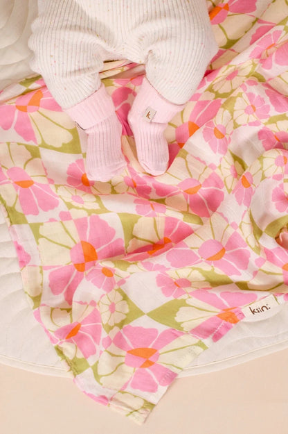 Kiin Organic Bamboo Cotton Muslin Swaddle - Whimsy