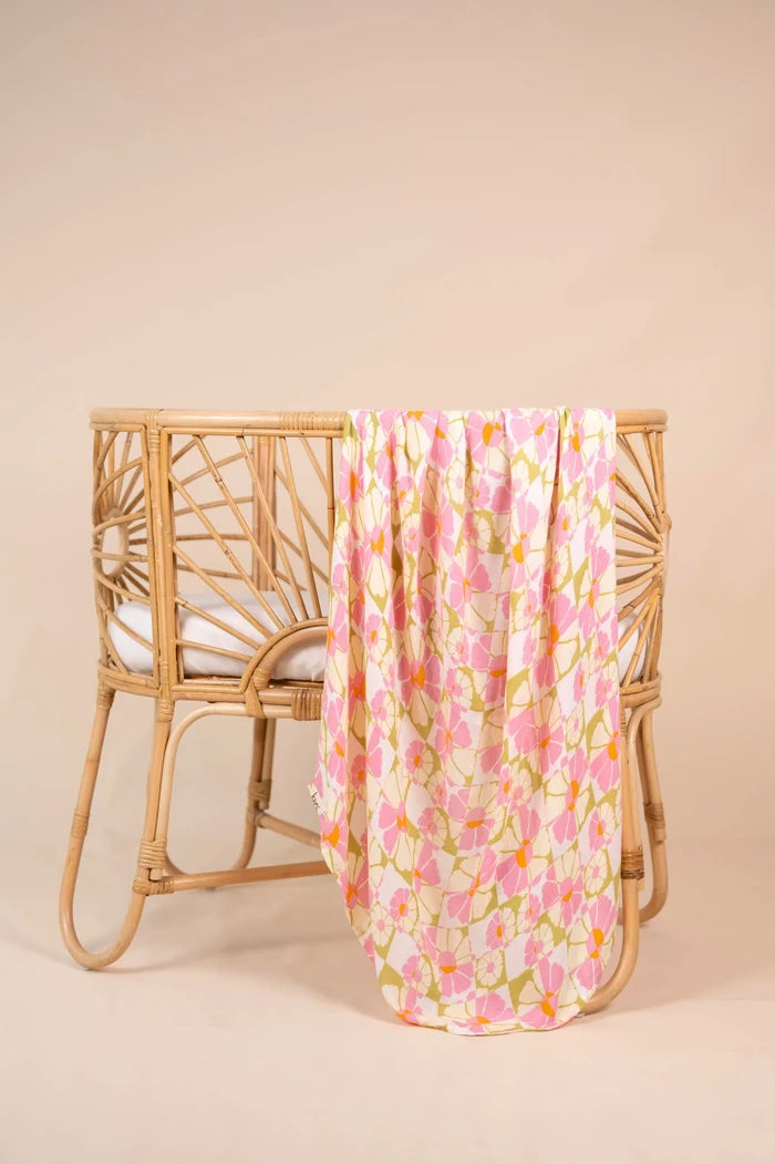 Kiin Organic Bamboo Cotton Muslin Swaddle - Whimsy