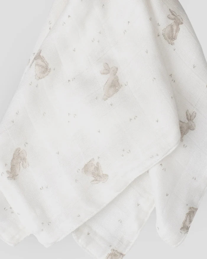 Little Bamboo Muslin Baby Comforter - Beau the Bunny