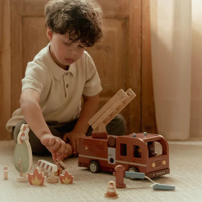 Little Dutch Wooden Fire Truck Set (DAMAGED PACKAGING)