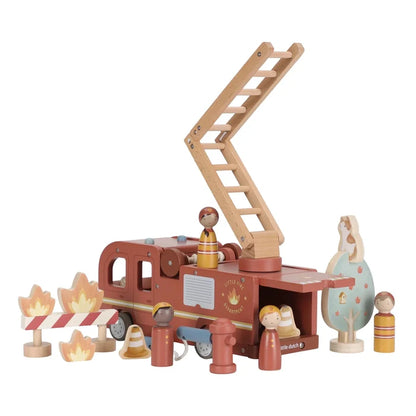Little Dutch Wooden Fire Truck Set (DAMAGED PACKAGING)