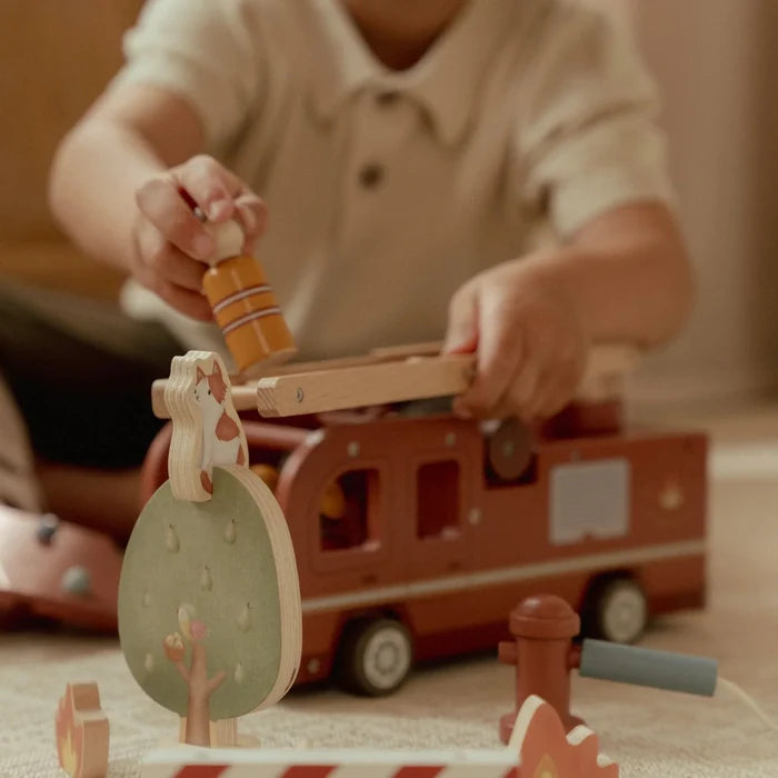 Little Dutch Wooden Fire Truck Set (DAMAGED PACKAGING)