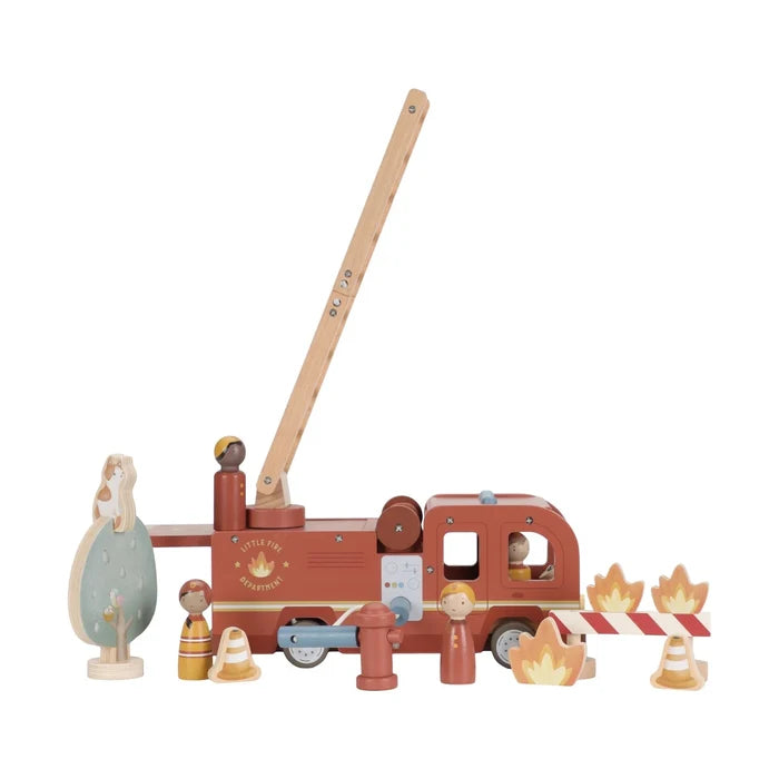 Little Dutch Wooden Fire Truck Set (DAMAGED PACKAGING)