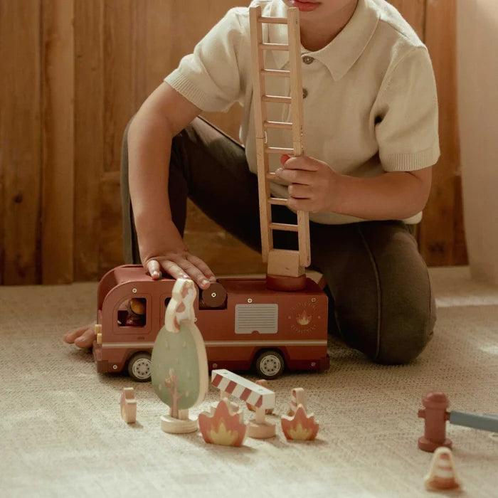 Little Dutch Wooden Fire Truck Set (DAMAGED PACKAGING)
