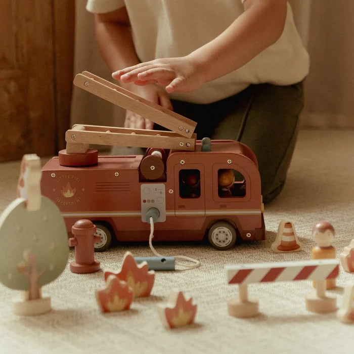 Little Dutch Wooden Fire Truck Set (DAMAGED PACKAGING)