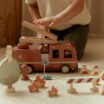 Little Dutch Wooden Fire Truck Set (DAMAGED PACKAGING)