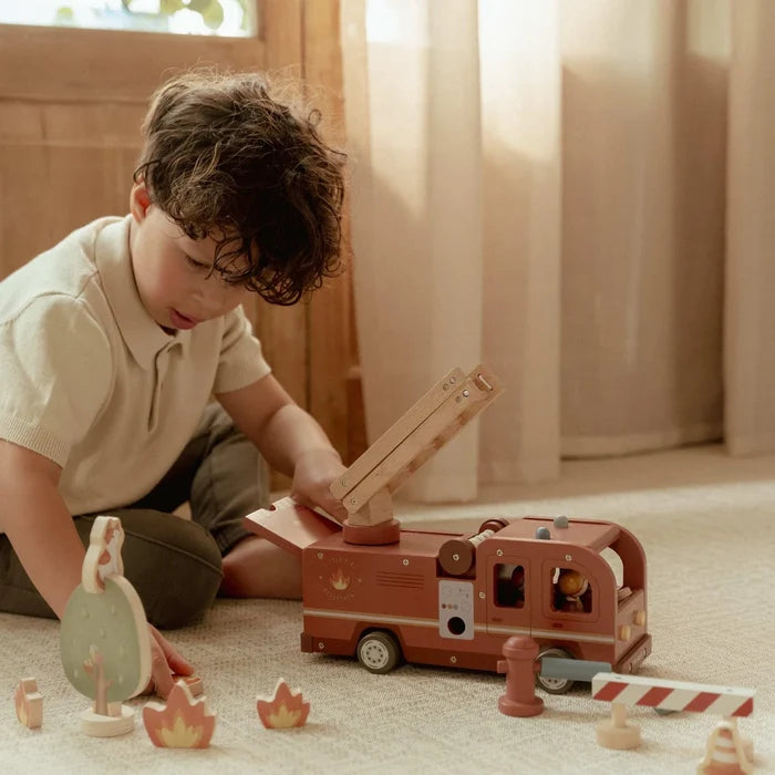 Little Dutch Wooden Fire Truck Set (DAMAGED PACKAGING)