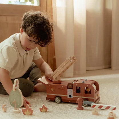 Little Dutch Wooden Fire Truck Set (DAMAGED PACKAGING)