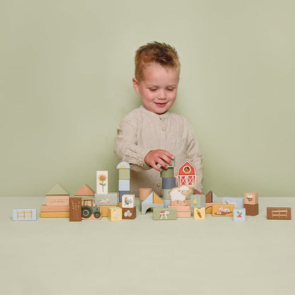 Little Farm Wooden Building Block Set (DAMAGED PACKAGING)