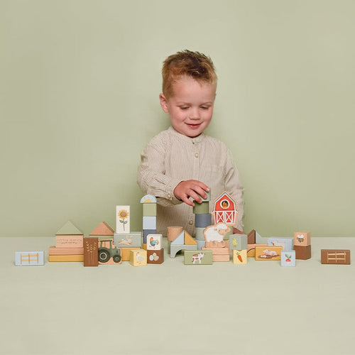 Little Farm Wooden Building Block Set (DAMAGED PACKAGING)