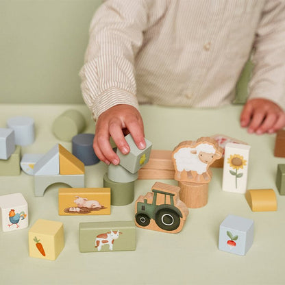 Little Farm Wooden Building Block Set (DAMAGED PACKAGING)